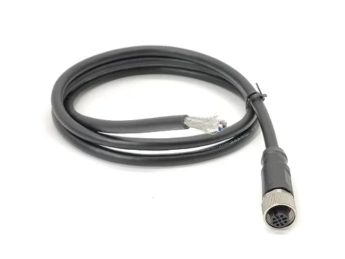 Vista 15 de Elecbee Cable M12 A-Code Conector recto de cabeza hembra individual Cable eléctrico de enchufe de aviación (cable de 12 pines 1M/3.3 pies)