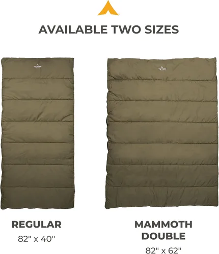 Vista 6 de Teton Evergreen Sleeping Bag for Adults – Warm & Cozy All-Season Camping Sleeping Bag with Spacious Fit for Cold Weather or Mild Nights Night/Rojo