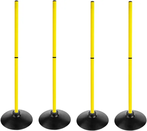 Vista 11 de Juego de bastones de agilidad de fútbol Desmontable Deportes Entrenamiento Speed Pole Slalom Poles con Base de goma Equipo de Traning Deportivo
