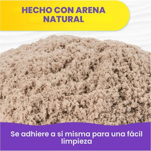 Vista 4 de Kinetic Sand Juguetes sensoriales de arena moldeable, marrón de 2 libras, a