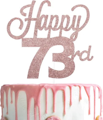 Vista 74 de LINGTEER - Decoración para pastel con texto "Happy Birthday 100", color negro