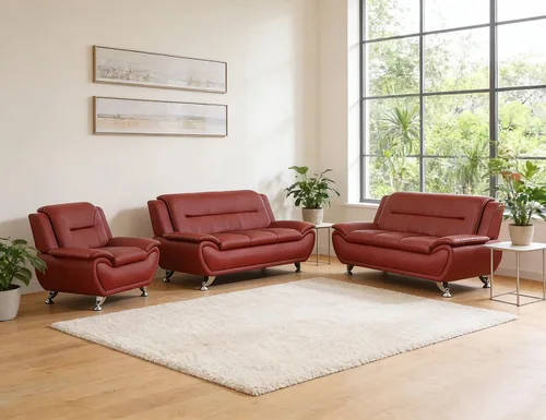 Vista 57 de Sofás de cuero para sala de estar, juego de sofá seccional, juego de 2 piezas de muebles para sala de estar, juego de sofá y sofá biplaza