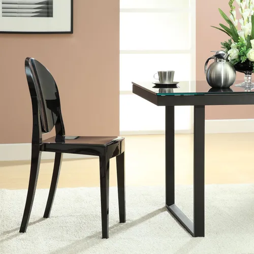 Vista 2 de LexMod Casper silla de comedor, Madera, Negro