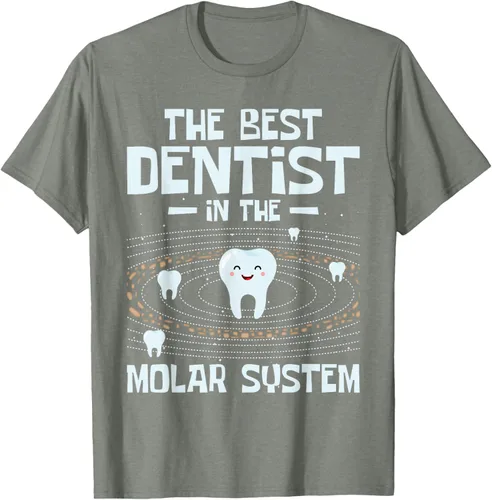 Vista 22 de El mejor dentista - Molar Teeth Dental Odontología DDS Camiseta Negro