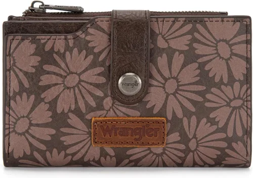 Vista 17 de Wrangler - Billetera para mujer con tarjetero plegable, cierre y ventana para identificación