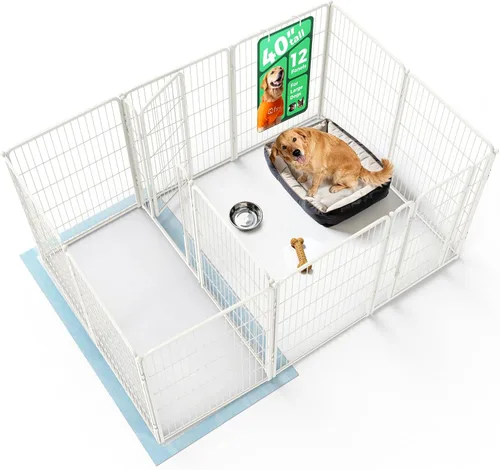Vista 33 de FXW Homeplus Unleashed Corralito para Perros de Interior - Juego Sin Estrés y Seguro, Resistente de 24 Pulgadas 2 Paneles Corralito para Cachorros