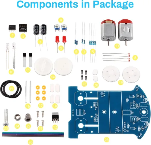 Vista 2 de WHDTS kit de manualidades para construir auto de monitoreo inteligente D2-5, para competencias escolares.