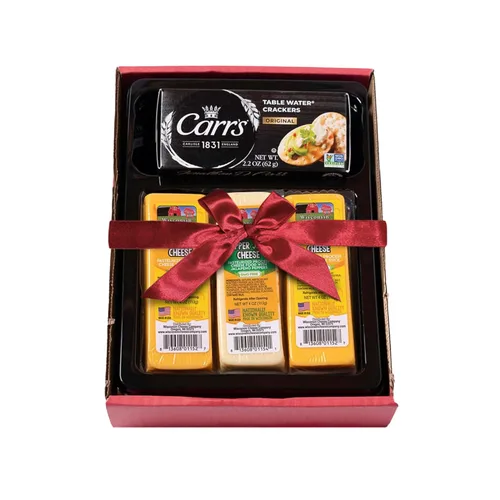 Vista 9 de Wisconsin Cheese Company - Caja de regalo 100% de queso cheddar envejecido de Wisconsin y galletas saladas - Cheddar envejecido
