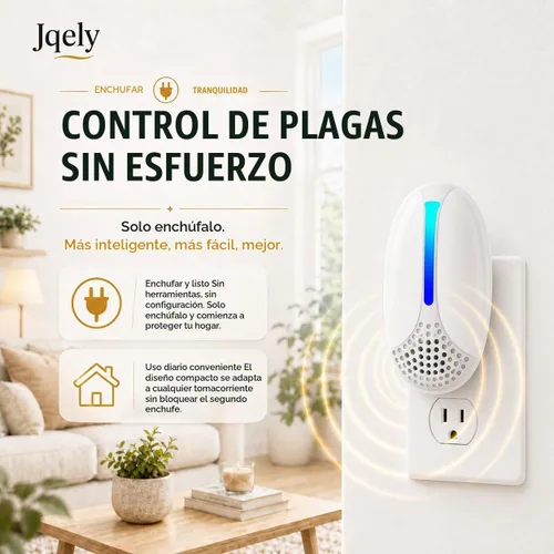 Vista 4 de Repelente ultrasónico de plagas para interiores, trampas para ratones Blanco