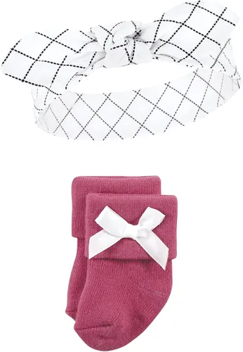 Vista 4 de Hudson Baby baby-girls Headband and Socks Set