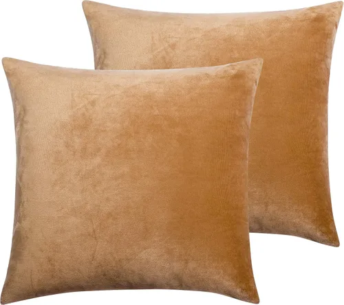 Vista 45 de NTBAY Fundas de almohada de terciopelo con cremallera, paquete de 2 fundas de almohada de viaje de franela de lujo, 13 x 18 pulgadas, color negro