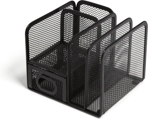 Vista 2 de Tru Red Tr57532-Cc - Soporte para accesorios de malla de alambre (5 compartimentos), color rojo mate