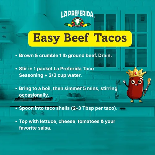 Vista 7 de La Preferida Condimento orgánico para tacos (mezcla de especias mexicanas hecha a mano por el chef) comino, pimentón, ajo – Certificado USDA, sin