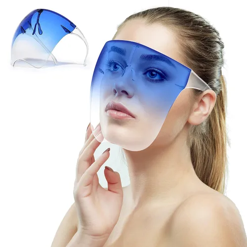Vista 2 de Escudo facial completo anti niebla con gafas - ver a través de la máscara transparente