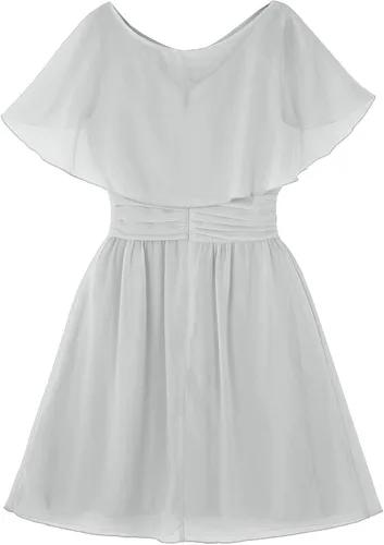 Vista 5 de ACSUSS - Vestido de dama de honor para mujer de gasa con volantes