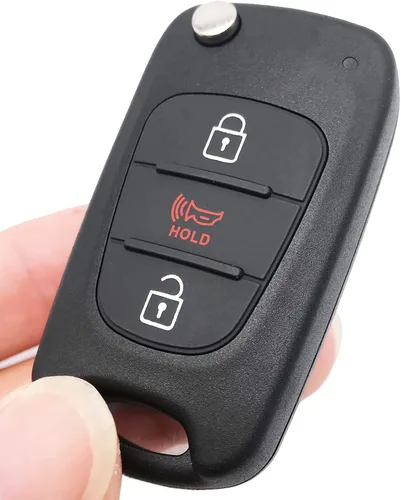 Vista 5 de Funda plegable de repuesto para llavero Kia Soul 2012-2014 Kia Rio Sportage sin llave Negro