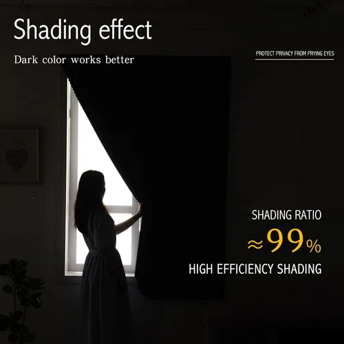 Vista 4 de Cortinas opacas con cinta autoadhesiva, sin barra, sin taladro, cubierta de ventana fácil de instalar para dormitorio, cocina, dormitorio, 34