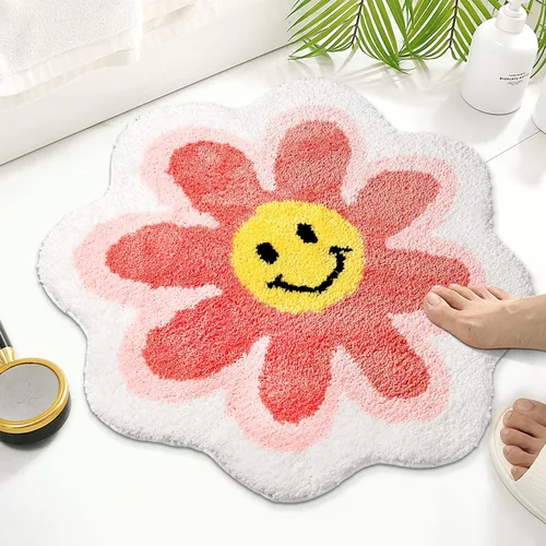 Vista 11 de Alfombra redonda negra de 8 bolas de 32 pulgadas para el hogar, alfombra de ocho bolas, alfombra de baño antideslizante para ducha, bonita alfombra