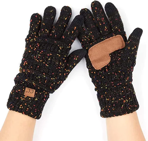 Vista 32 de Funky Junque Guantes de invierno para mujer – Lindos guantes de punto con forro polar para pantalla táctil y mensajería para mujeres, accesorios