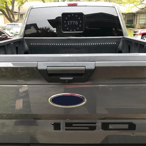 Vista 5 de Xinghe para Ford F150 F250 F350 2015-2025 2026, Calcomanías de bandera americana para ventana trasera, Calcomanía de bandera USA mate para ventana