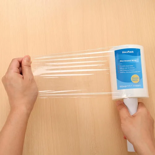 Vista 7 de Película elástica de fuerza industrial, duradera y autoadherente, pequeña película para embalaje, mudanza, embalaje, envoltura retráctil resistente