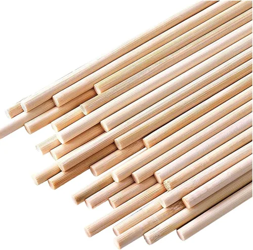 Vista 6 de HOPELF 10 PCS Varillas de Espiga de Madera Palos de Madera Varillas de Espiga de Madera - 1/2 x 6 Pulgadas Palos de Bambú - para Manualidades
