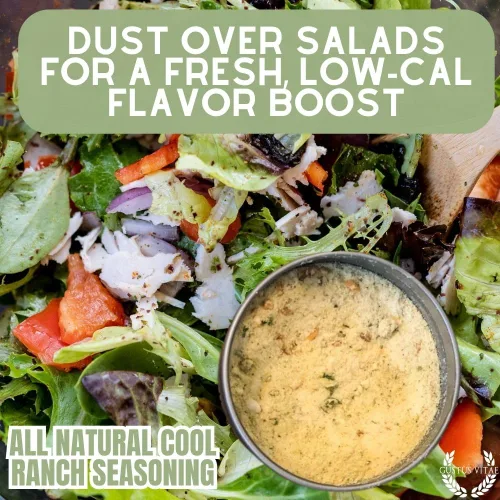 Vista 6 de All Natural Cool Ranch Seasoning - Auténtica mezcla de especias gourmet artesanales - Sin OMG - 2 oz - Lote pequeño - Lata magnética - Gustus Vitae