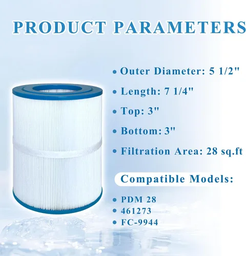 Vista 2 de Filtro de spa compatible con PDM28, 461273, FC-9944, SD-01392, AquaRest, filtro Dream Maker para bañera de hidromasaje de 28 pies cuadrados, paquete