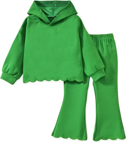 Vista 14 de Aalizzwell Conjunto de sudadera para niña pequeña 2-5T Rosa