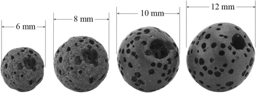Vista 4 de Abalorios de piedra de lava de la marca Beadnova, de 0.24 a 0.48 pulgada, para hacer joyas y accesorios, Gema, Negro, 8mm