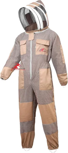 Vista 9 de Euphoric Bee Suit - 3 capas de esgrima velo con guantes, apicultor ventilado a prueba de picaduras