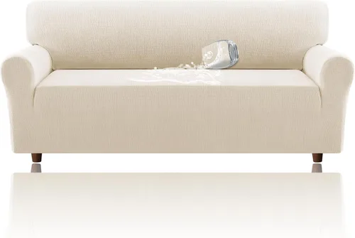 Vista 21 de H.VERSAILTEX - Funda elástica para sofá de jacquard con protector de muebles impermeable de 1 pieza, fundas para sofá elásticas con parte inferior