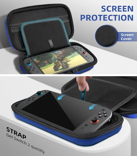 Vista 62 de TiMOVO Carrying Case for Nintendo Switch 2 (2025), Large Capacity Protective Hard Shell Portable Travel Case Pouch for Switch 2, with 10 Game Card