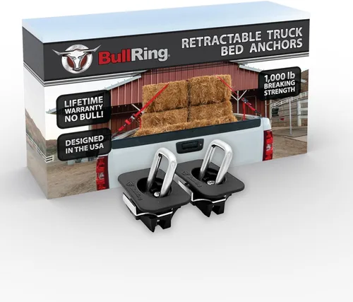 Vista 10 de Bull Ring - Amarres retráctiles para caja de camioneta ajustables para Ford F150 2015-25, Super Duty 2017-25, Raptor 2017-25 – Ajuste empotrado