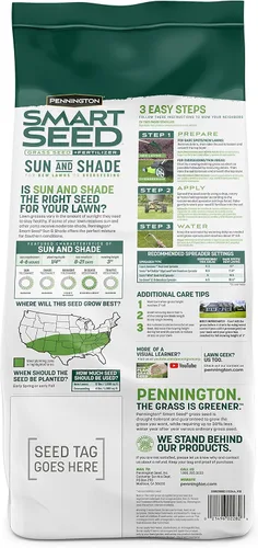 Vista 15 de Pennington Smart Seed Sun & Shade Mix - Semilla de hierba de festuca alta del sur, 7 libras