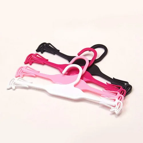 Vista 5 de WellieSTR Perchas de plástico elegantes, ideales para sujetadores, bragas, ropa interior, 10 pulgadas (paquete de 50, rosa)