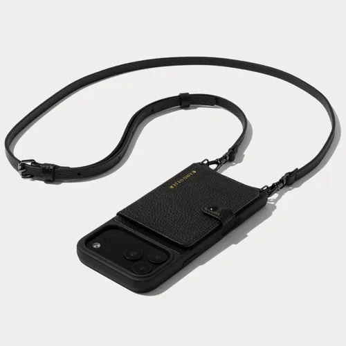Vista 14 de Bandolier Mila Leather Crossbody MagSafe Case iPhone 17 Pro Max- Black/G Negro/Dorado
