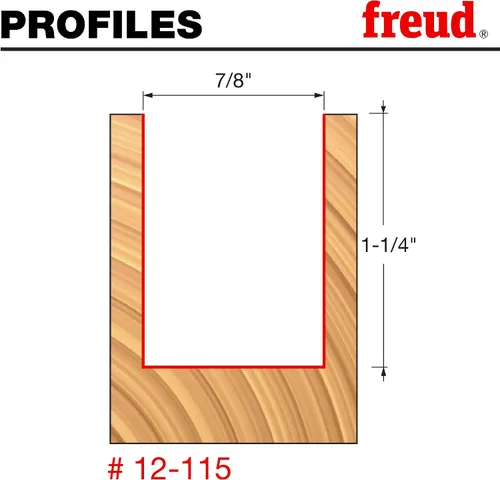 Vista 110 de Broca recta de doble acanaladura Freud, 15/64 x 3/4 de pulgada, con vástago de 1/2 pulgada, 12-096
