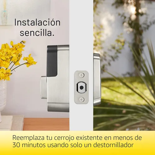 Vista 7 de Yale Home Assure Lock 2 Cerrojo de perno, cerradura de puerta de entrada sin llave de ante negro con teclado táctil digital y conectividad Bluetooth