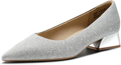Vista 6 de DREAM PAIRS Zapatos de trabajo de tacón grueso para mujer, con puntera cerrada, zapatos de trabajo de bloque bajo, cómodos zapatos de boda