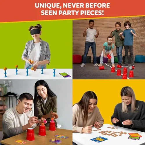 Vista 4 de Juegos de fiesta de un minuto: más de 200 piezas, juegos grupales divertidos y de ritmo rápido para niños, adolescentes y adultos, diversión