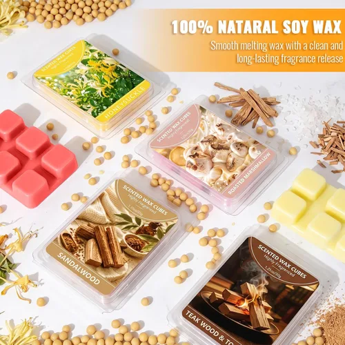 Vista 11 de SCENTORINI Cera derretida, 6 cubos de cera perfumada de otoño e invierno