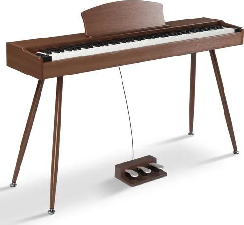 Vista 7 de Ktaxon Piano de Teclado de 88 Teclas con Acción Ponderada, Piano de Teclado Electrónico, Piano Digital con Unidad de 3 Pedales, Soporte de Música