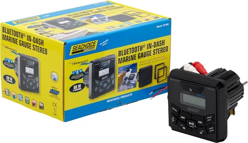 Vista 2 de SEACHOICE Estéreo marino Bluetooth en el tablero, indicador redondo, receptor