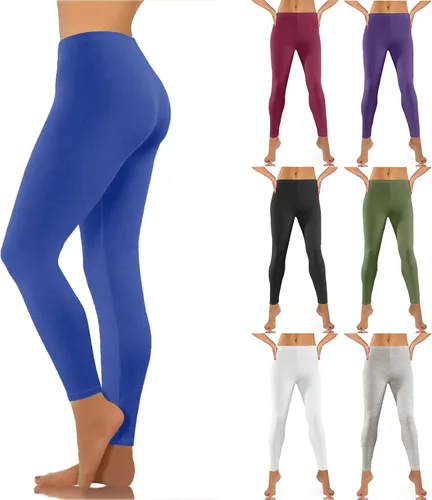 Vista 6 de Leggings para mujer, talla grande, ligeros, pantalones de yoga para entrenamiento, pantalones de entrenamiento activos, cómodos, de color sólido
