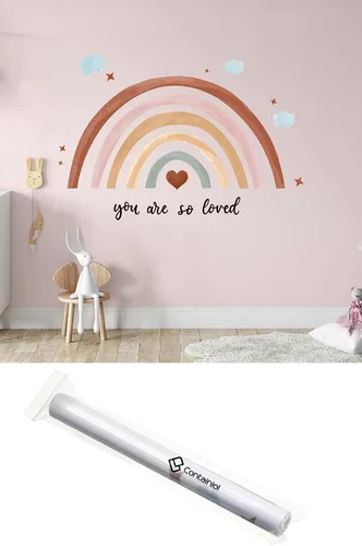 Vista 8 de Containlol Calcomanías de pared de arcoíris, decoración para despegar y Naranja