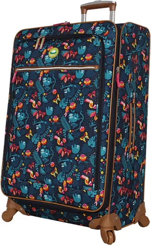 Vista 2 de Lily Bloom Juego de equipaje colección de maletas de 4 piezas con ruedas giratorias para mujer Azul marino