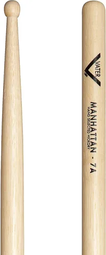 Vista 2 de Baquetas Vater Manhattan 7A con punta de madera de nogal, set de 3 pares (VS3P7AW)