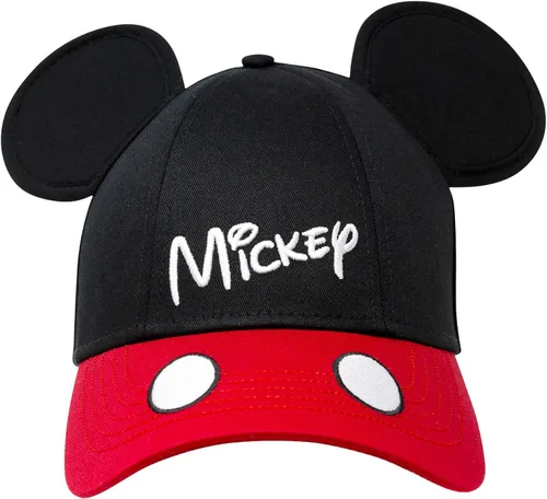 Vista 2 de Disney Mickey Mouse Classic - Gorra Snapback con orejas negras y rojas, Negro