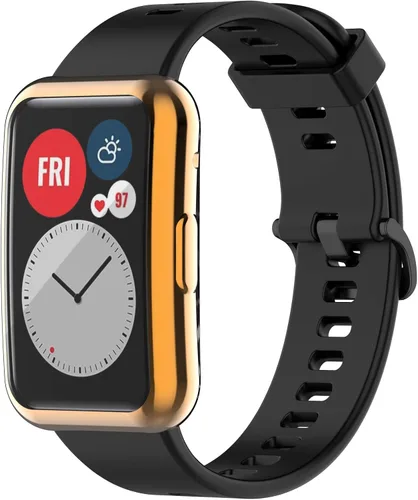Vista 6 de TenCloud Fundas protectoras de pantalla compatibles con Huawei Watch Fit Accessories Covers Scratched Cobertura completa Funda protectora de TPU 7